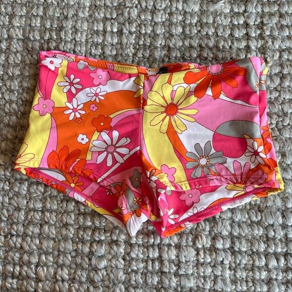 Urban Outfitters Floral Bikini Bottoms - Pink, Yellow, Orange - Picture 1 of 3
